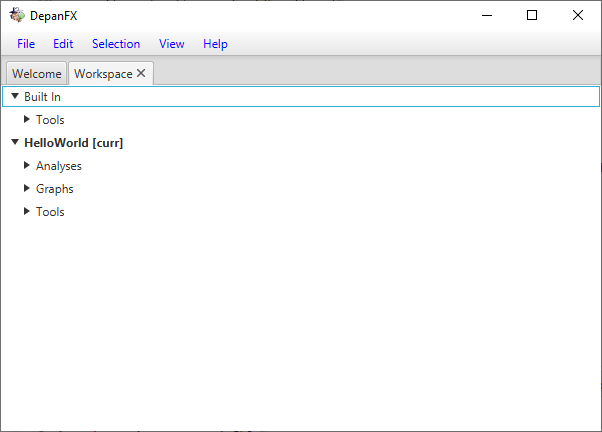 New project with standard folders