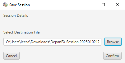 Save Session Dialog