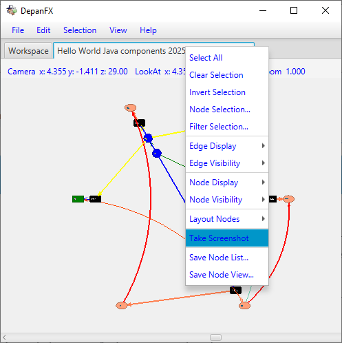 Hello World Node View Take Screenshot